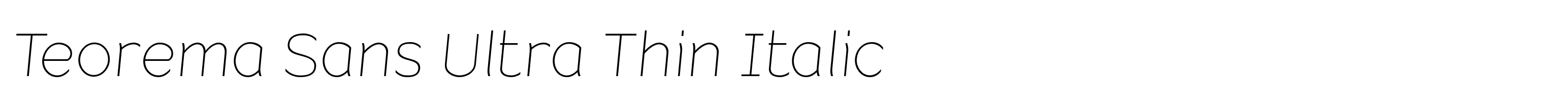 Teorema Sans Ultra Thin Italic